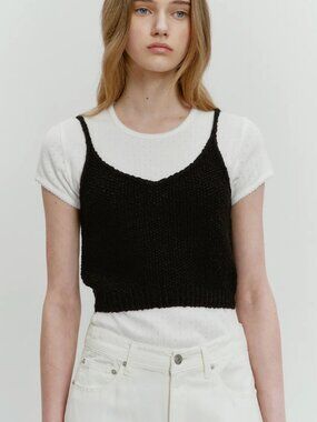 Dunst Sleeveless Knit Top Black (Small)